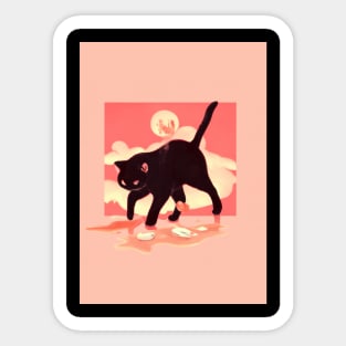 Cute Black Cat Sticker